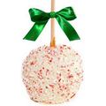 Gourmet Holiday White Chocolate Dunked Caramel Apple w/ Candy Cane Flakes